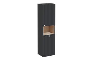 VitrA Root Groove 40cm 2 Door Semi-Tall Unit w/Laundry Basket (RH Hinge) - Matt Graphite